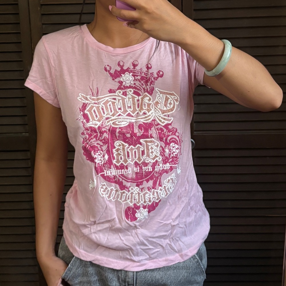 Pink Vintage Y2K Tee